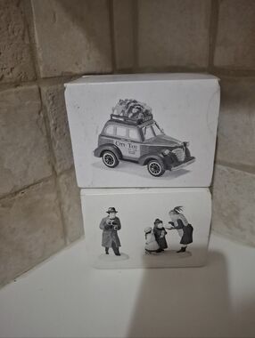 Dept 56 City Taxi & Big Smile For The Camera Bundle